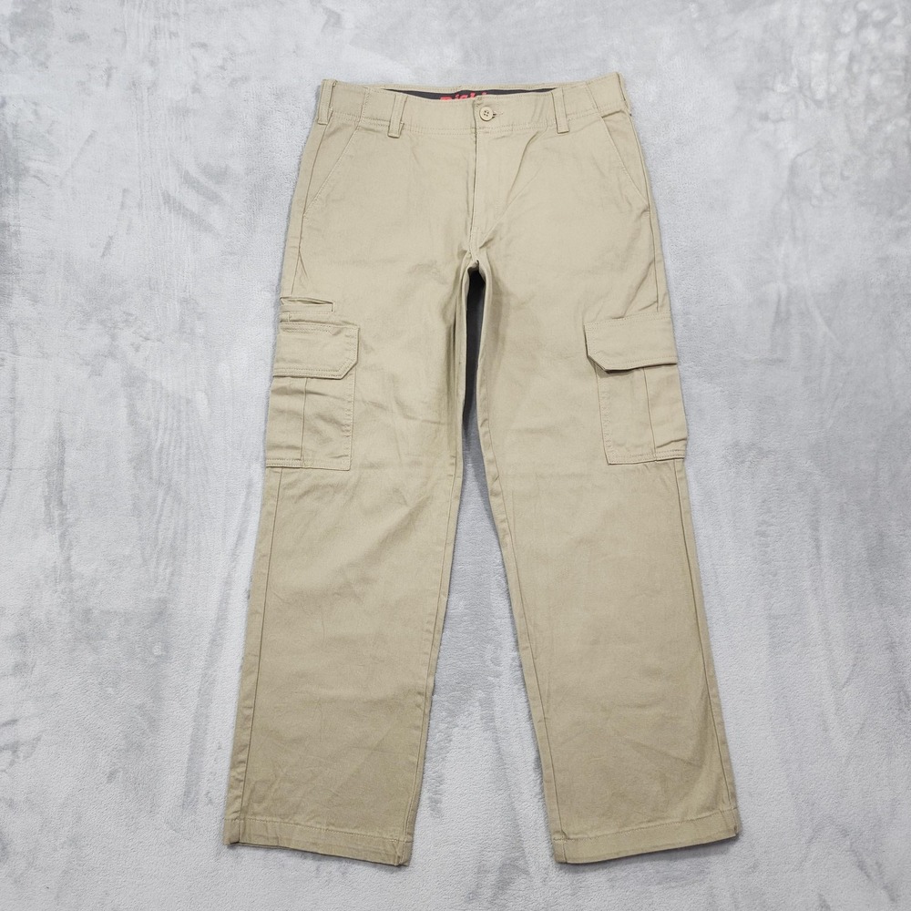 Dickies Pants Mens 32x30 Beige Regular Fit Cargo Utility Canvas Stretch Workwear